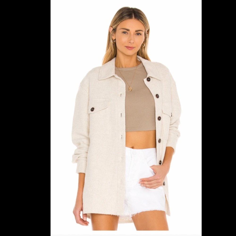 Sanctuary Knit Shacket - size small - color:milk